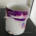 tasse blanche de sublimation de grès fait sur commande